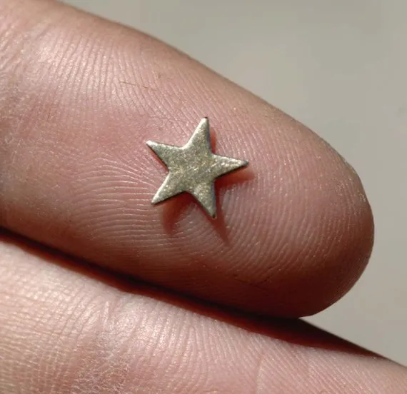Tiny metal Stars 7mm, Classic star blanks