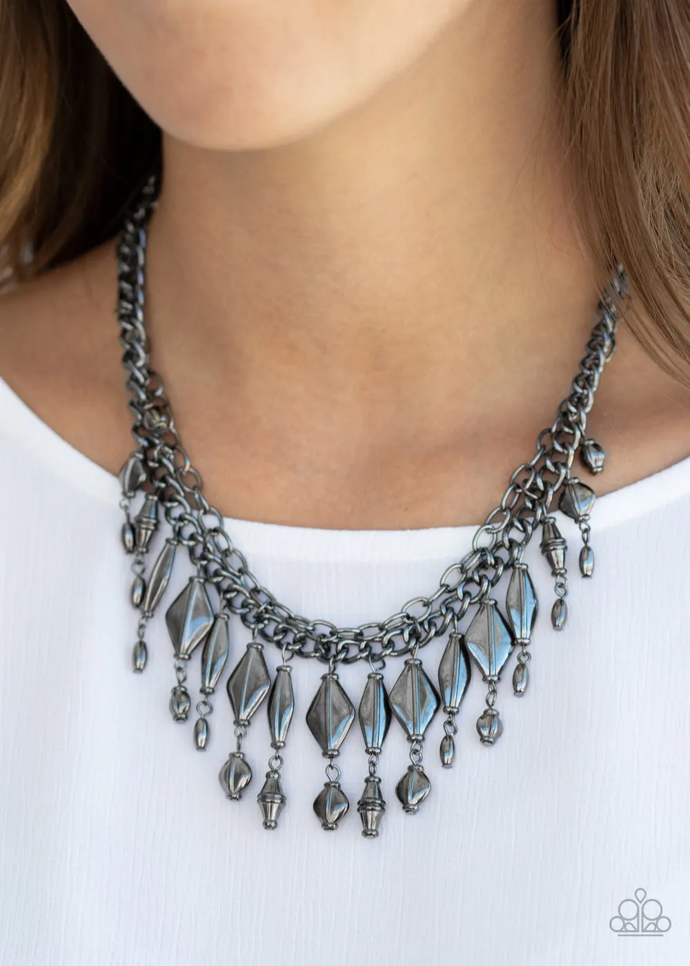 Trinket Trade - Black (Gunmetal) Necklace