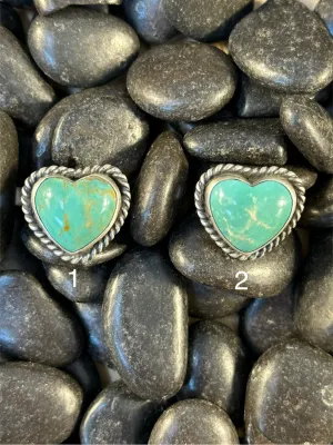Turquoise Heart Rings