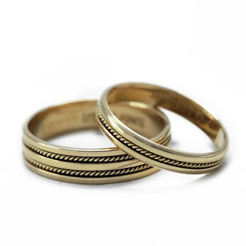 Twist set- promise rings for couples matching