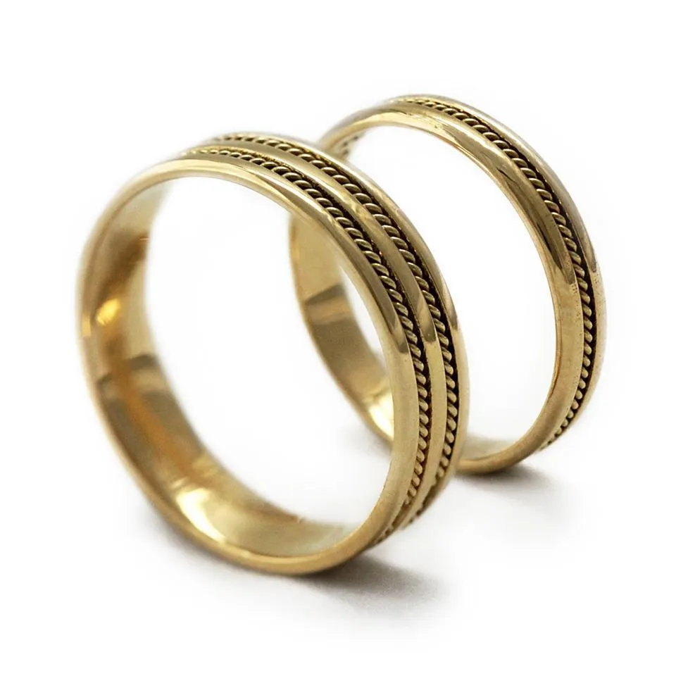 Twist set- promise rings for couples matching