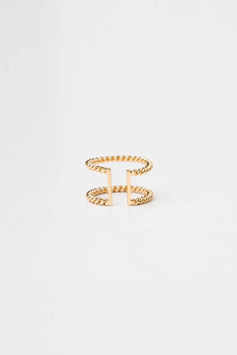 Twisted Aspen Double Ring
