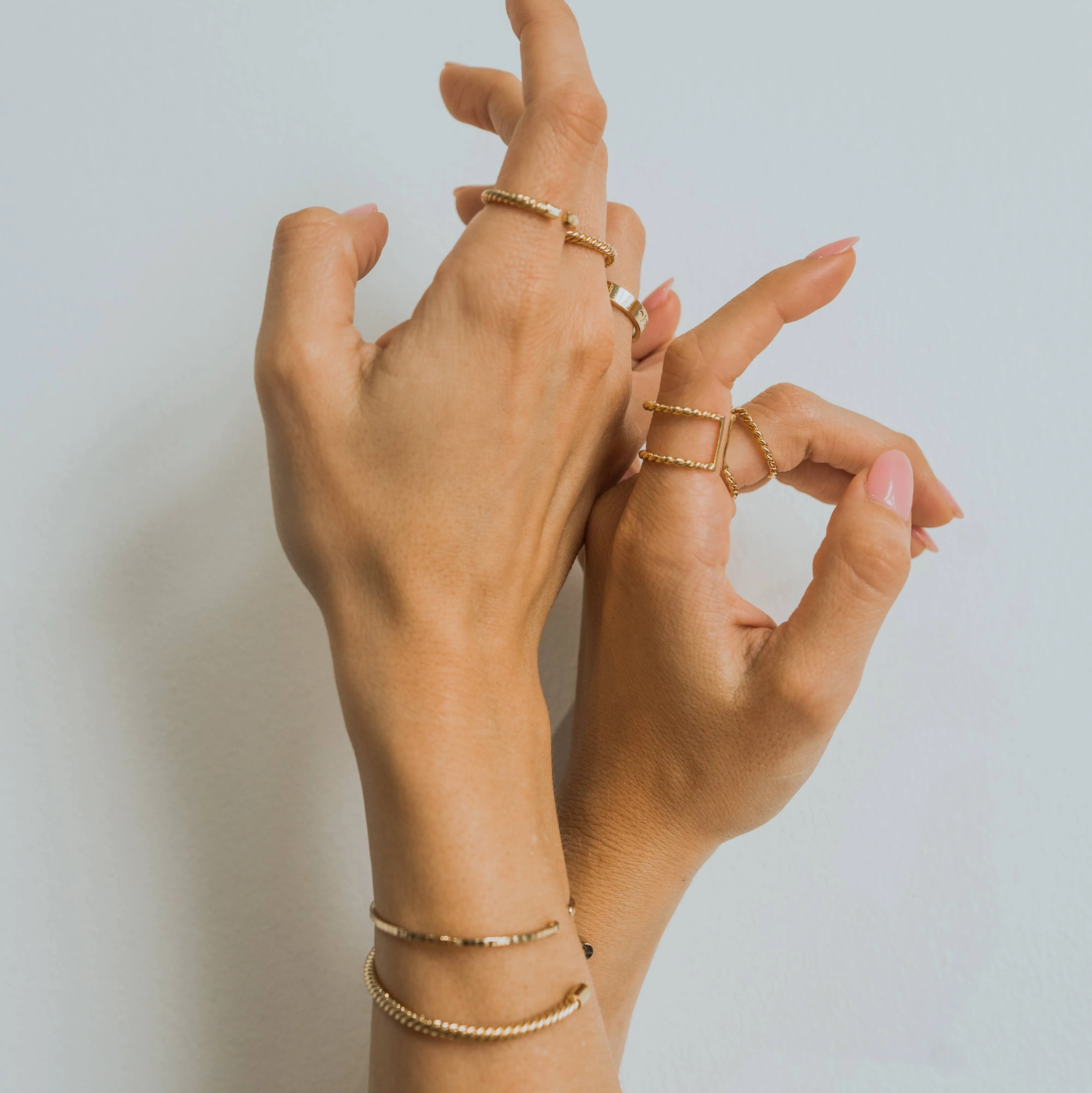 Twisted Aspen Double Ring