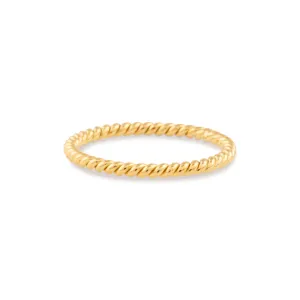 Twisted Band Ring In 18K Yellow Gold