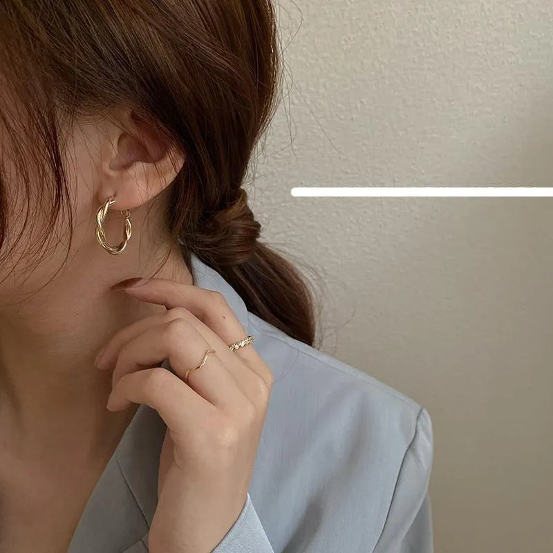 Twisted Hoop Earrings