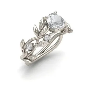 Twisted Leaf Engagement Ring
