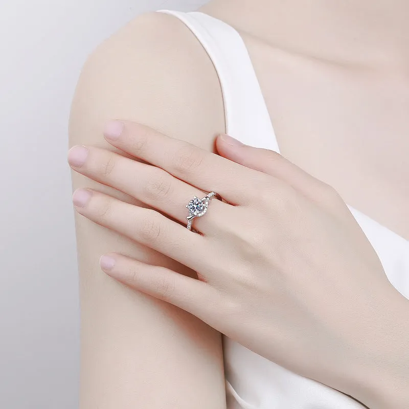 Twisted Moissanite Diamond Ring