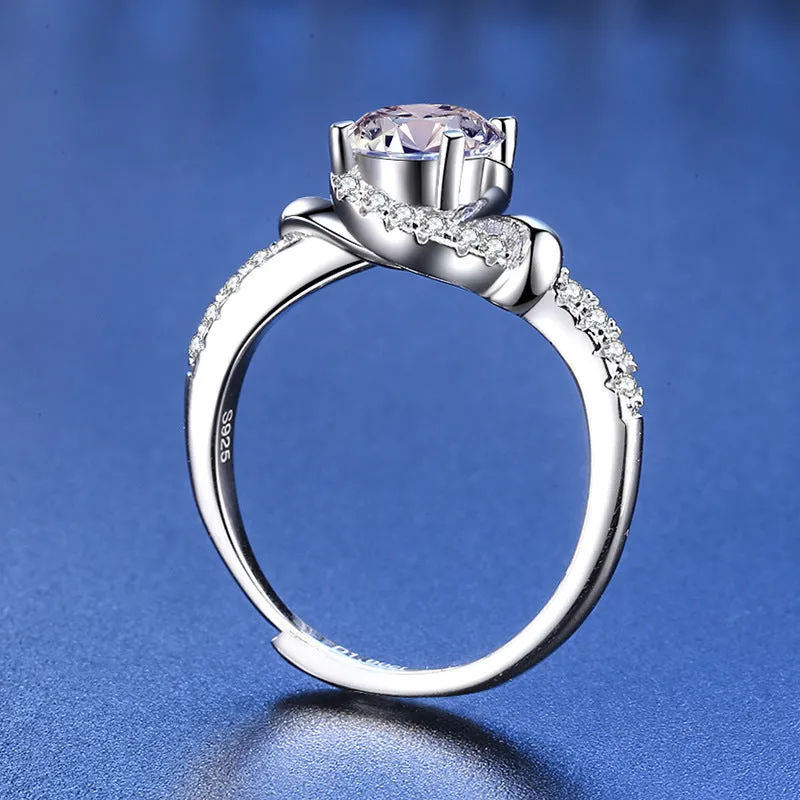 Twisted Moissanite Diamond Ring