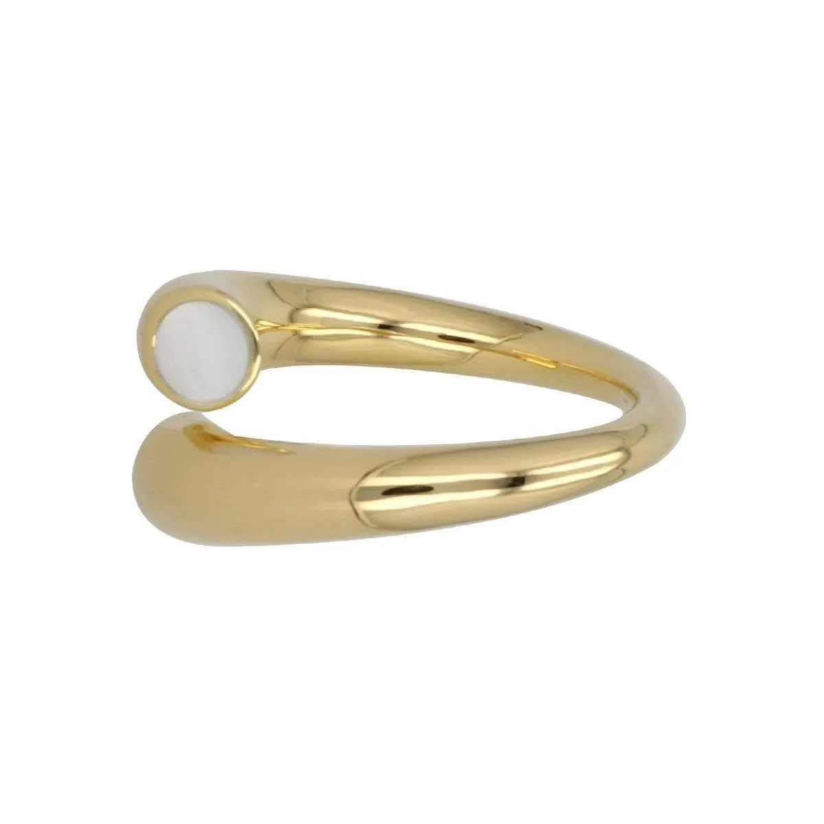 Twisted Ring with Mother Of Pearl in 14K Gold - Size 7