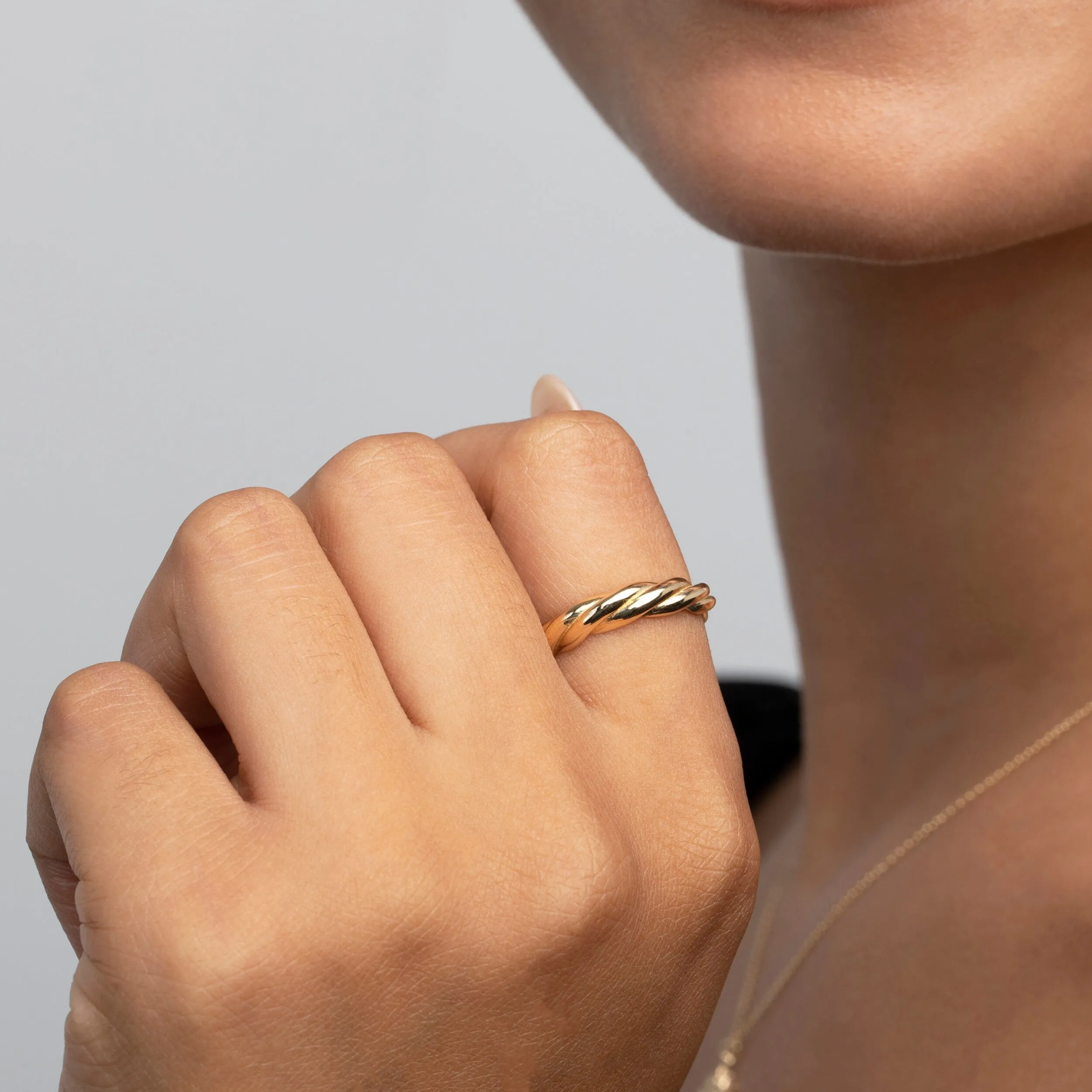 Twisted Rope Ring - 18K Gold Vermeil