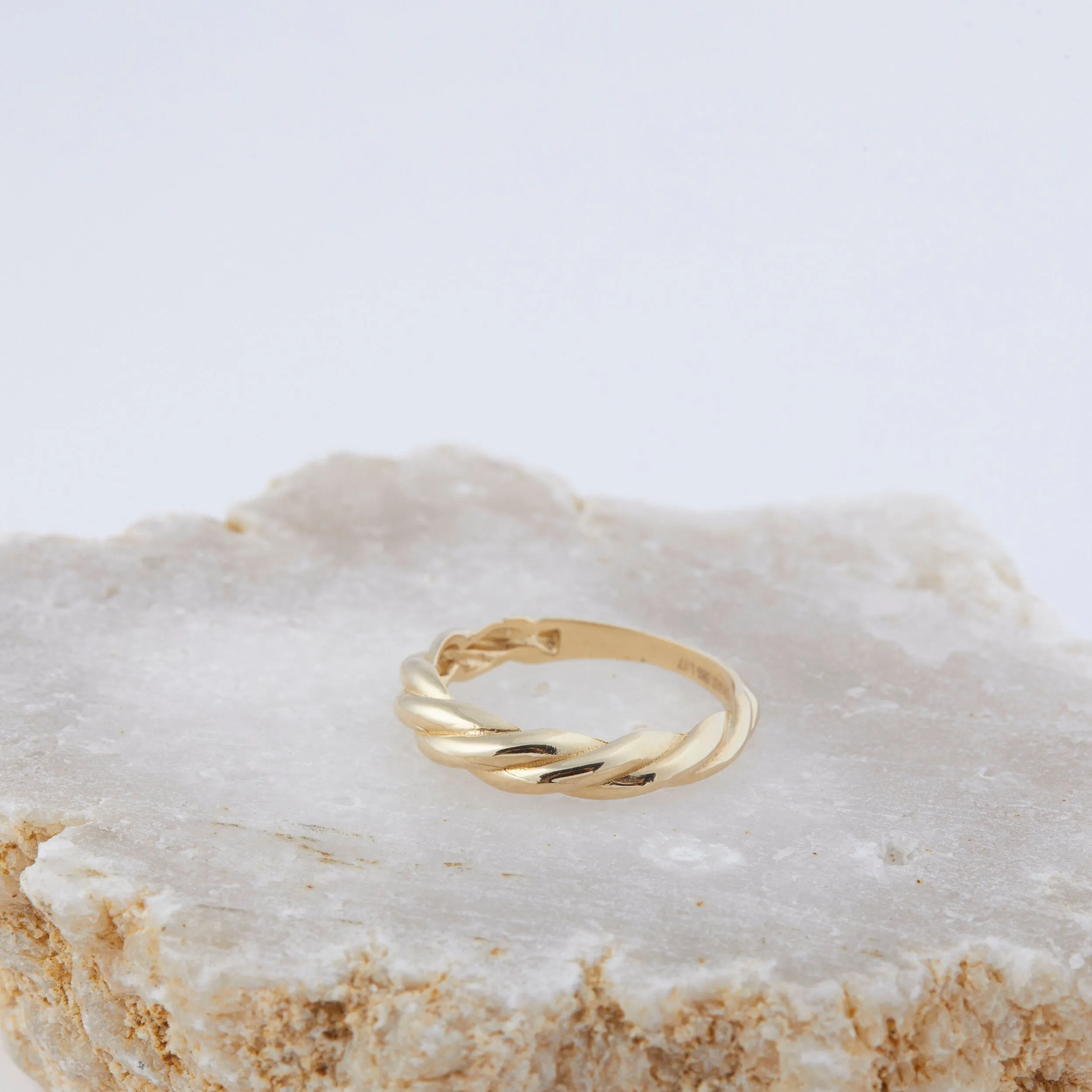 Twisted Rope Ring - 18K Gold Vermeil