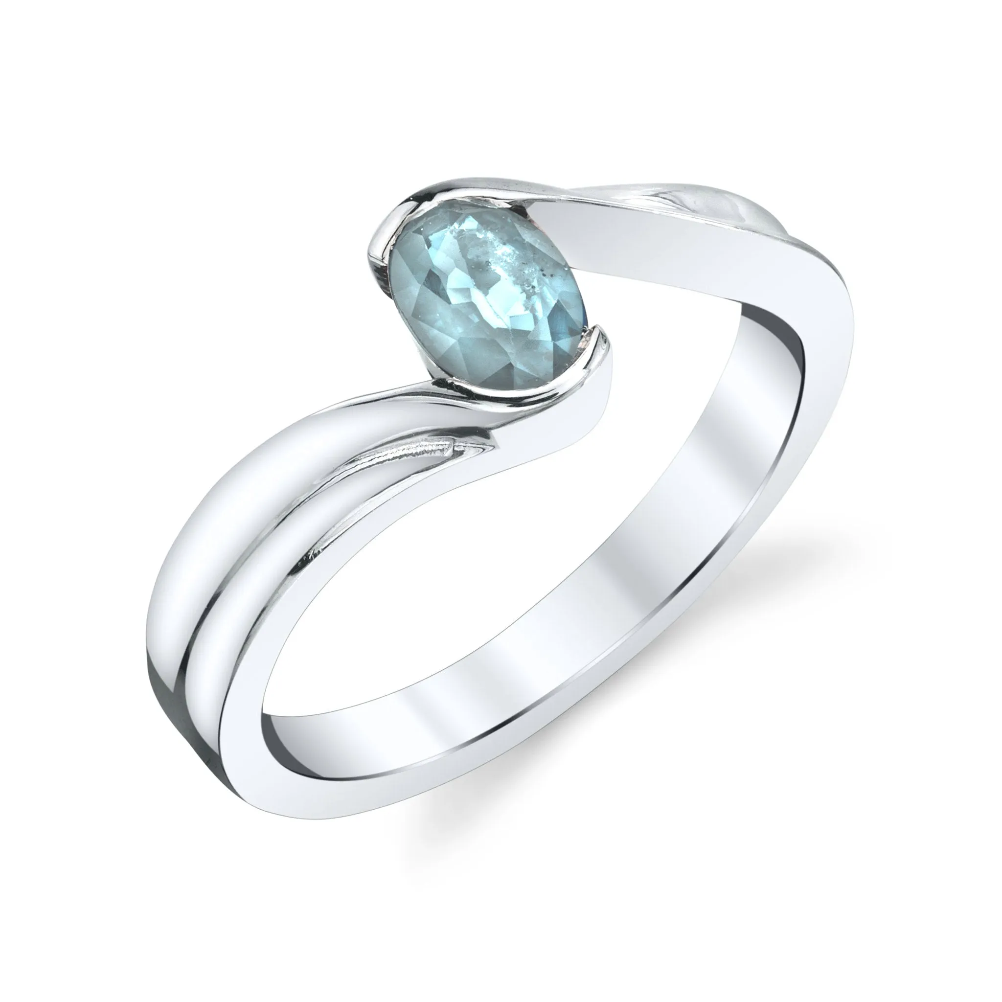 Twisted Setting Solitaire Ring