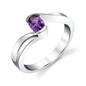 Twisted Setting Solitaire Ring