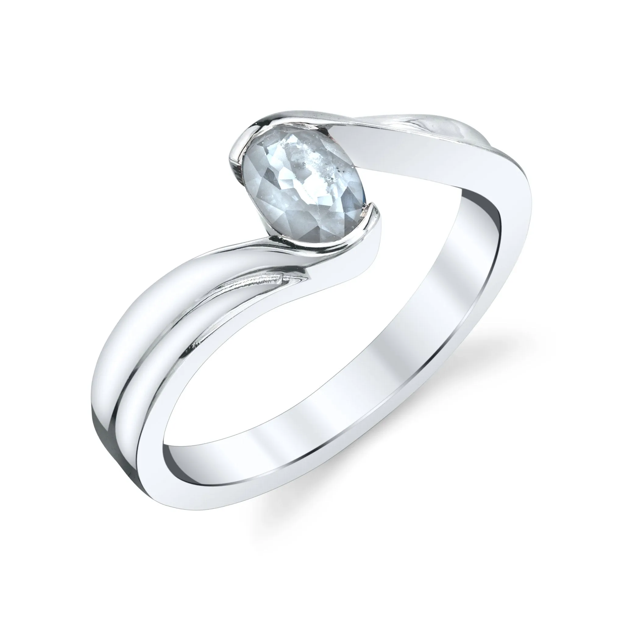 Twisted Setting Solitaire Ring