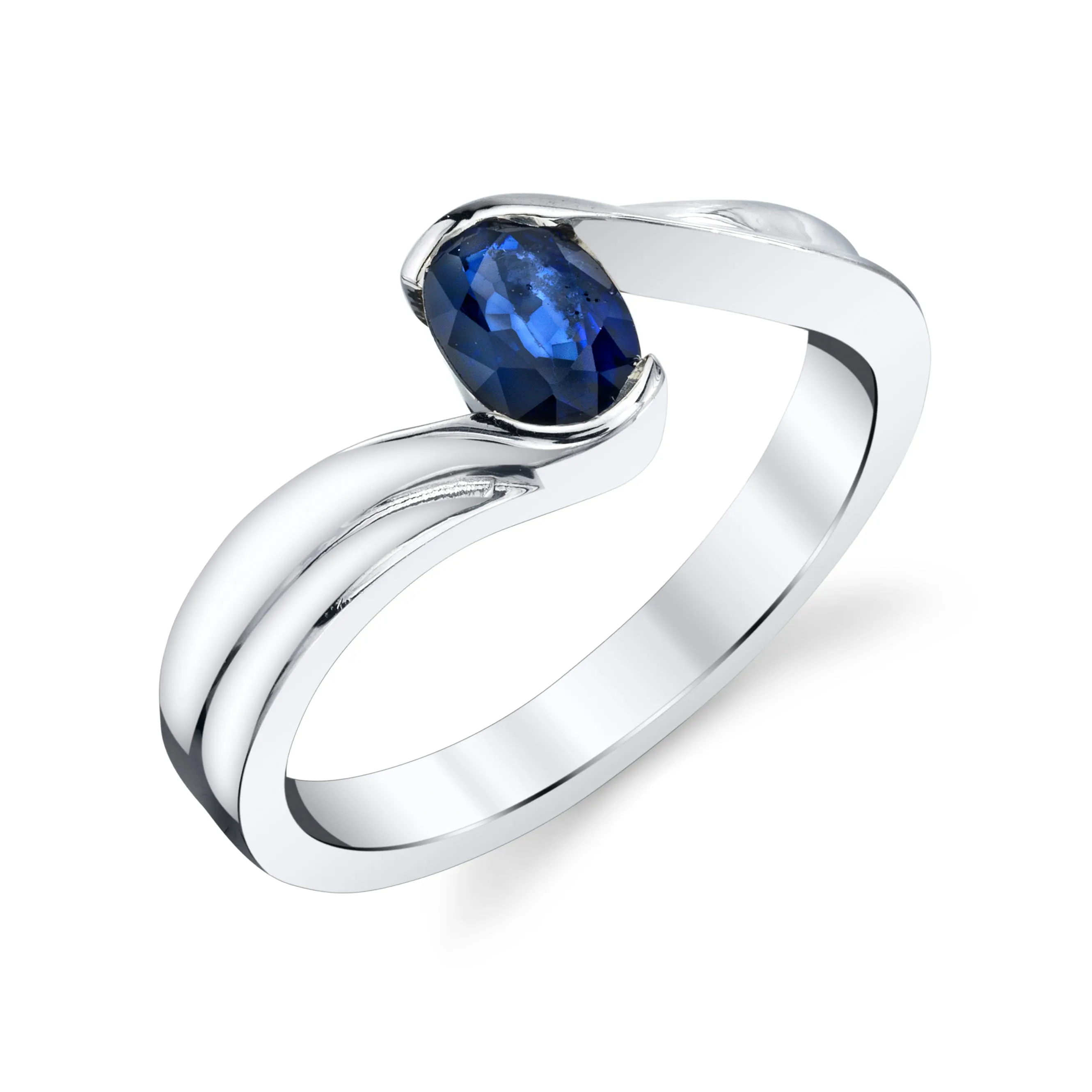 Twisted Setting Solitaire Ring
