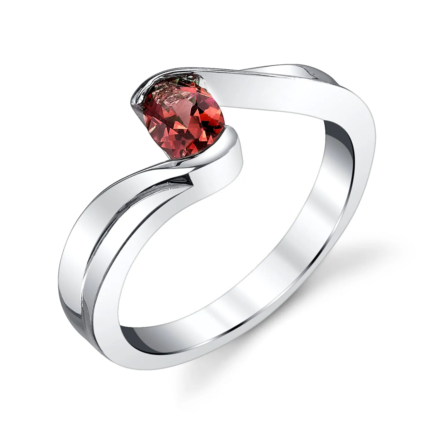 Twisted Setting Solitaire Ring