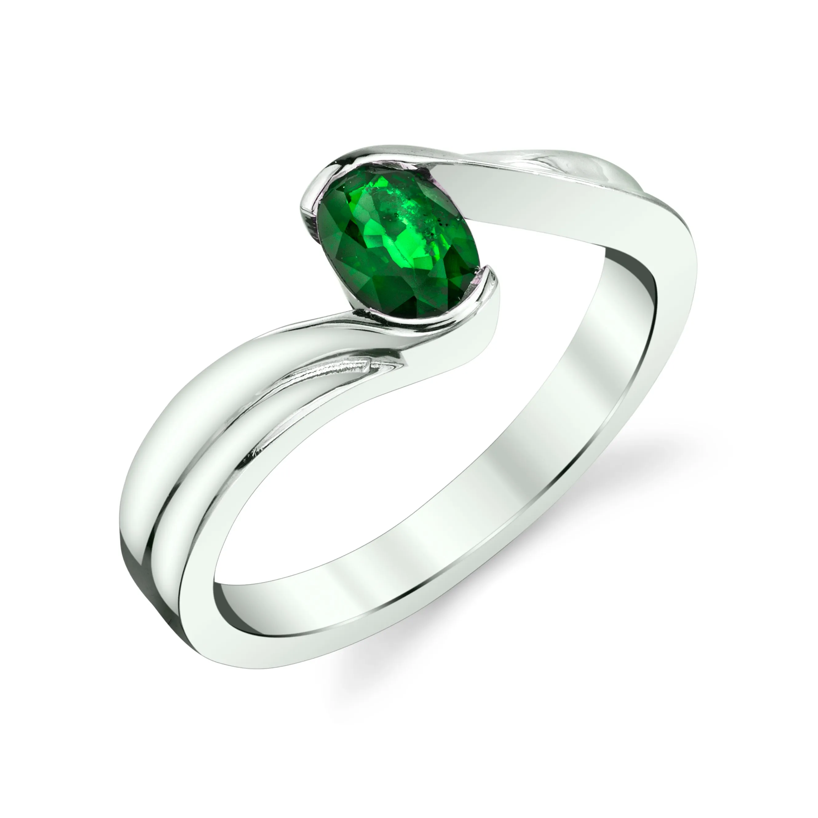 Twisted Setting Solitaire Ring