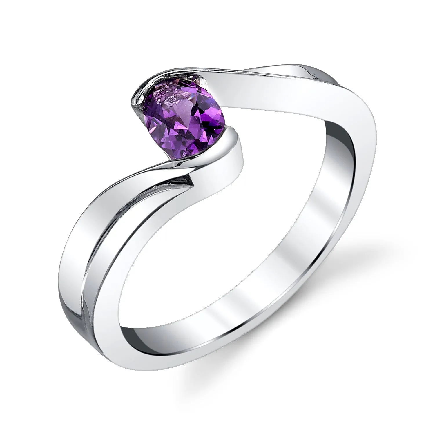 Twisted Setting Solitaire Ring