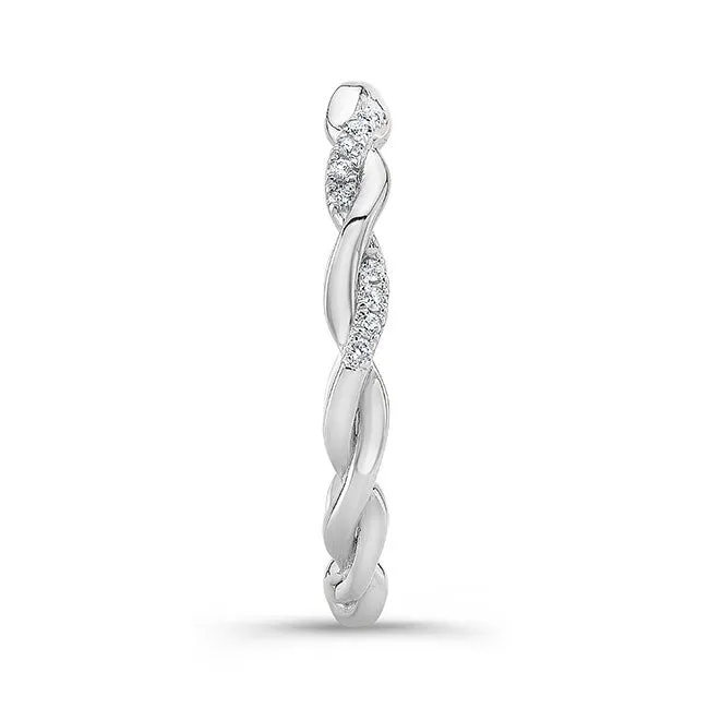 Twisted Style Diamond Wedding Band