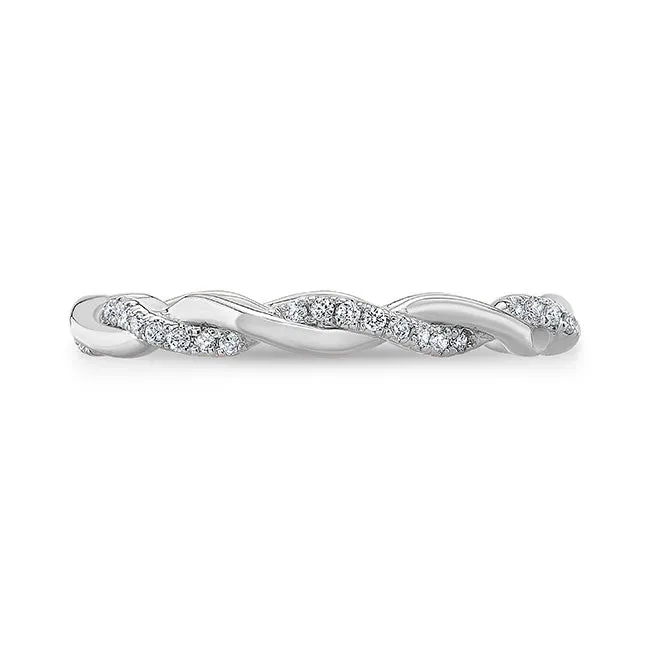 Twisted Style Diamond Wedding Band