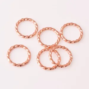 Twisted Wire Copper Close Jump Rings - 20mm