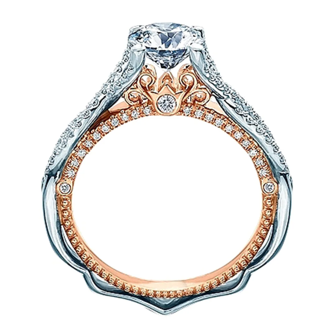 Verragio Twist Shank Halo Diamond Engagement Ring