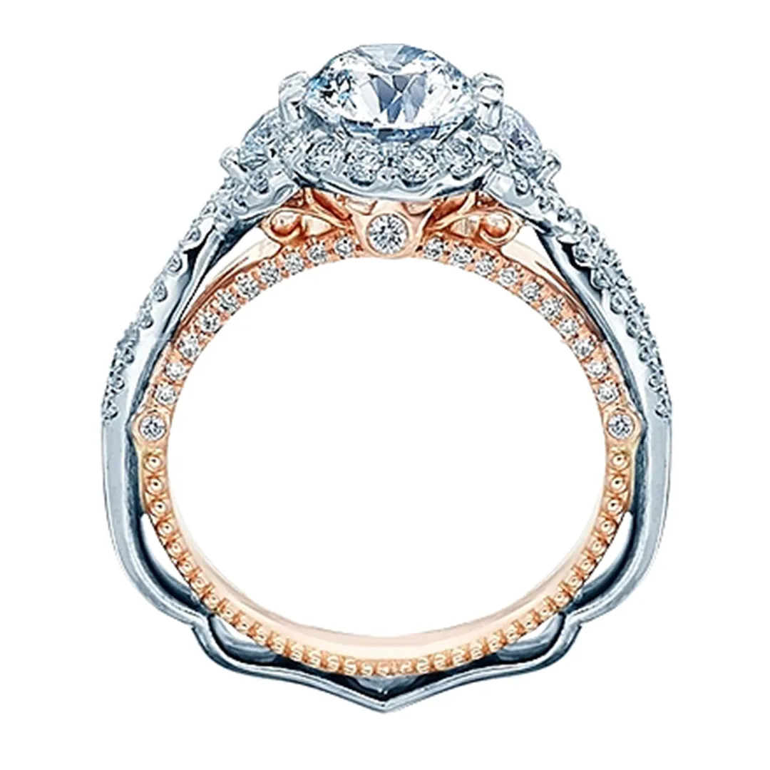 Verragio Twist Shank Halo Diamond Engagement Ring