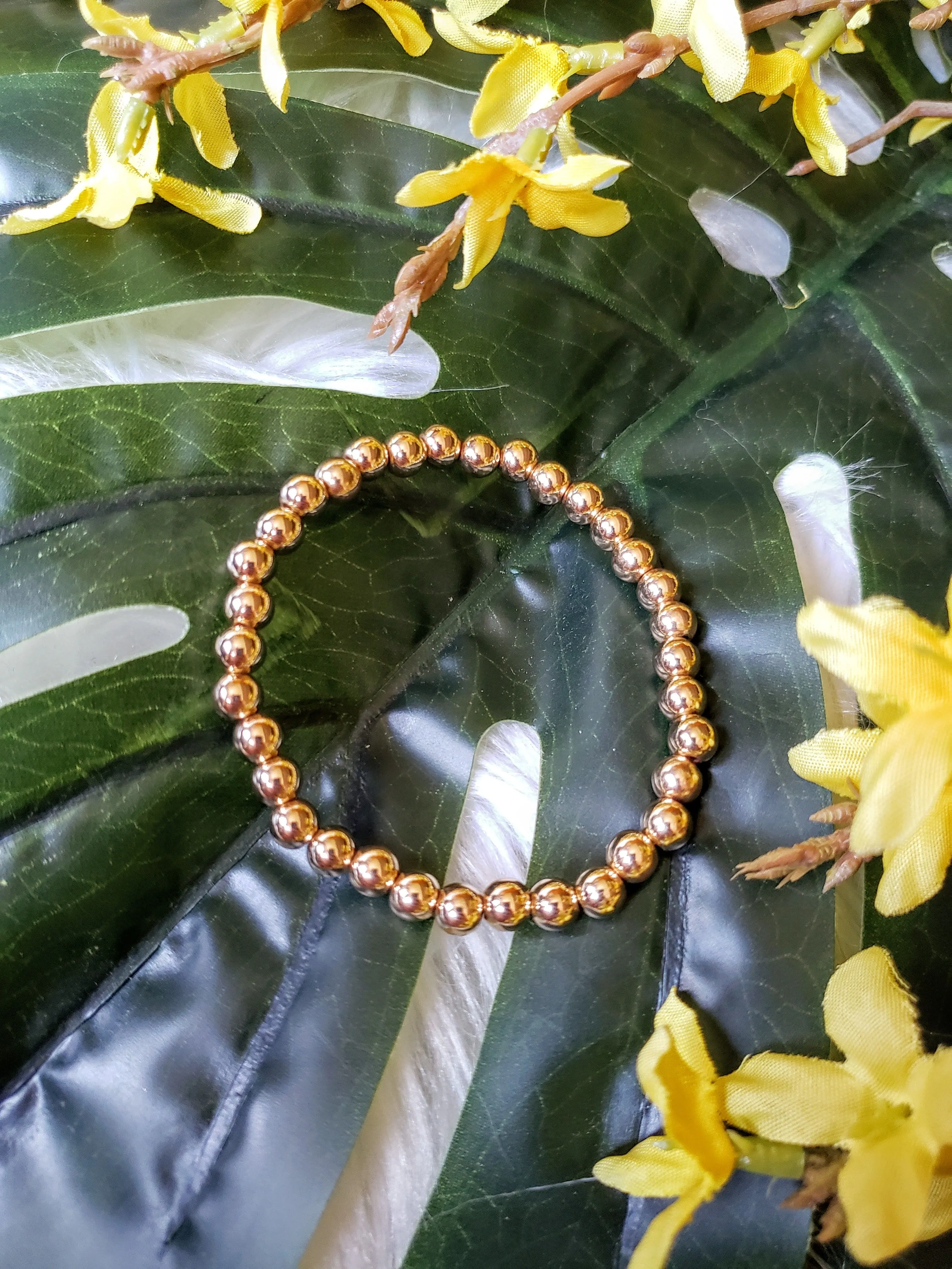Vintage - Gold Beaded Bracelet