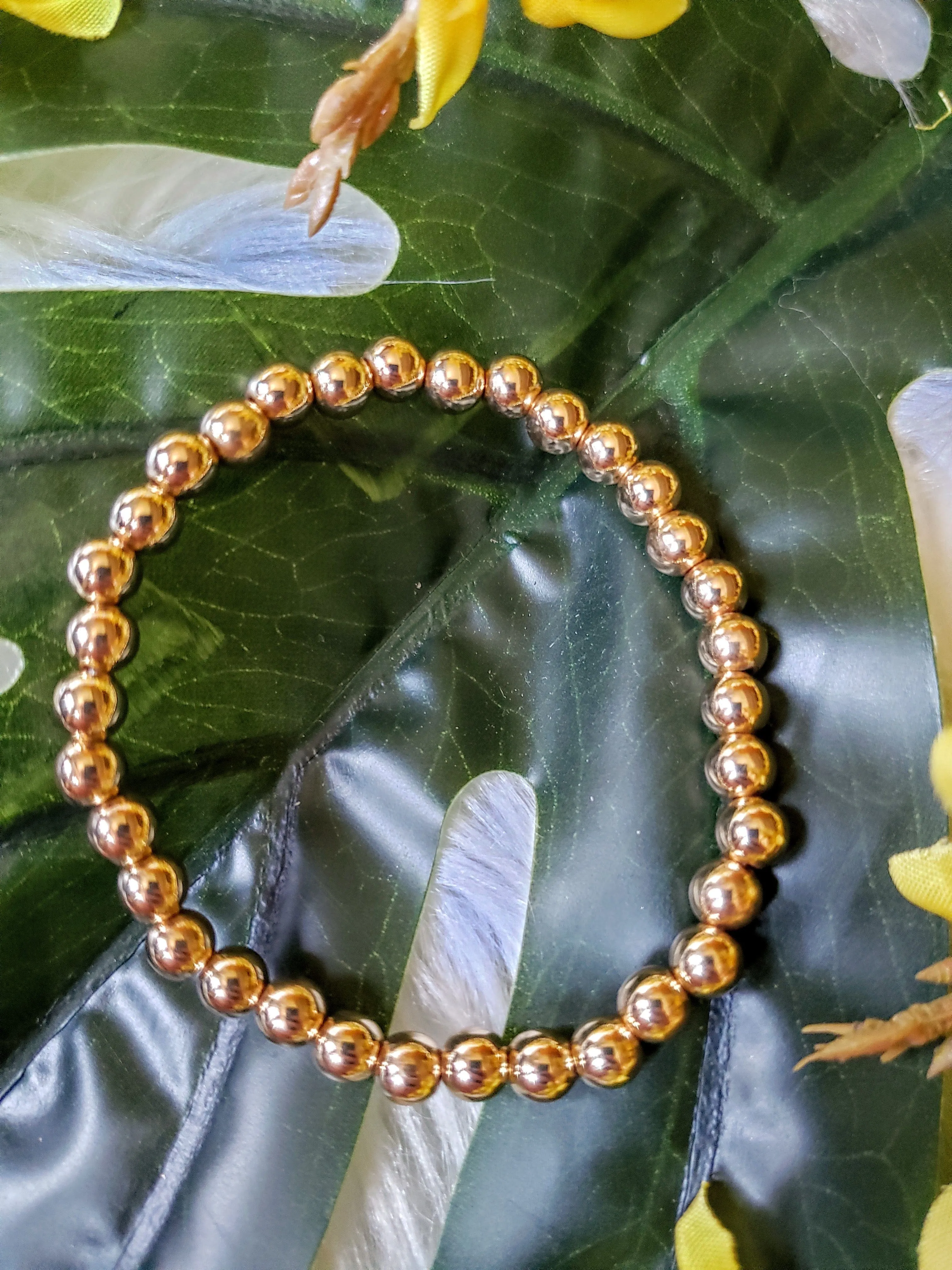 Vintage - Gold Beaded Bracelet