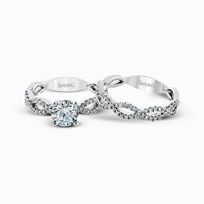 Wedding Set in 18k Gold with Diamonds