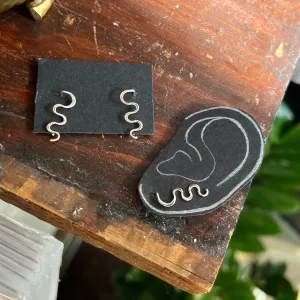 Wiggle Ear Climber Earrings - Sterling Silver