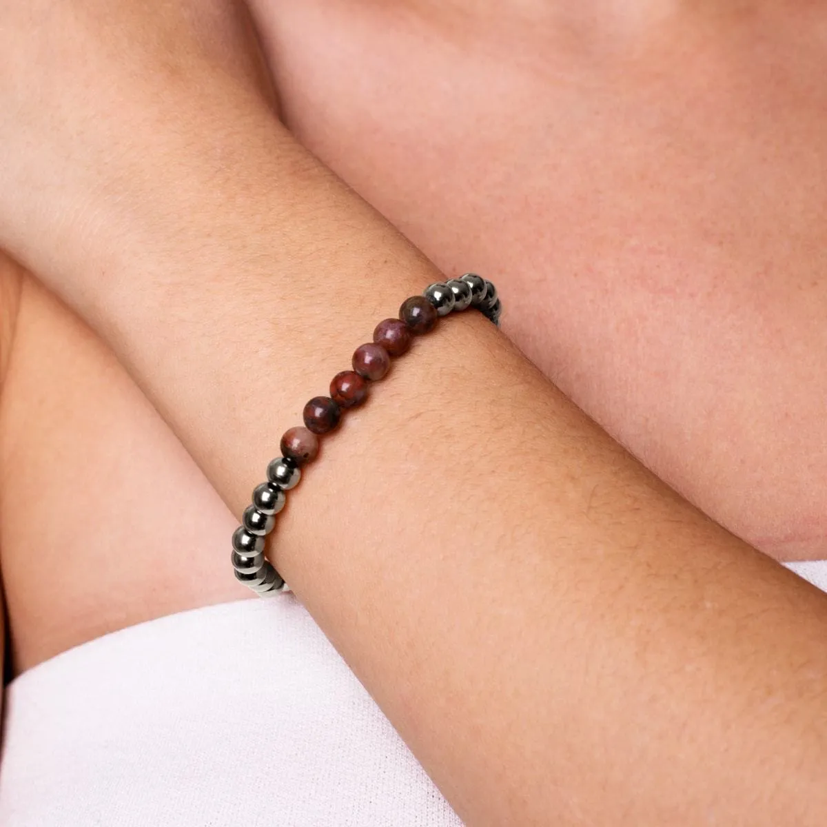 Wistful | Silver | Breciated Jasper | Gemstone Expression Bracelet