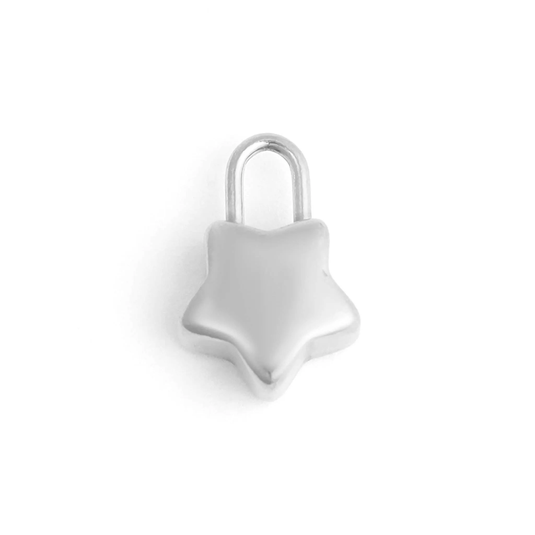 WJW - 18K Gold PVD Stainless Steel Star Padlock Charm