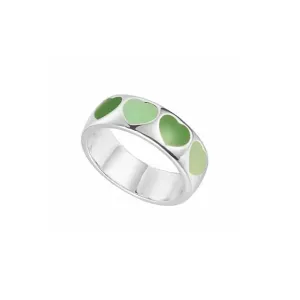 Y2K Two-Tone Heart Ring Perfect for Sizes 6-8 Stylish Accessory