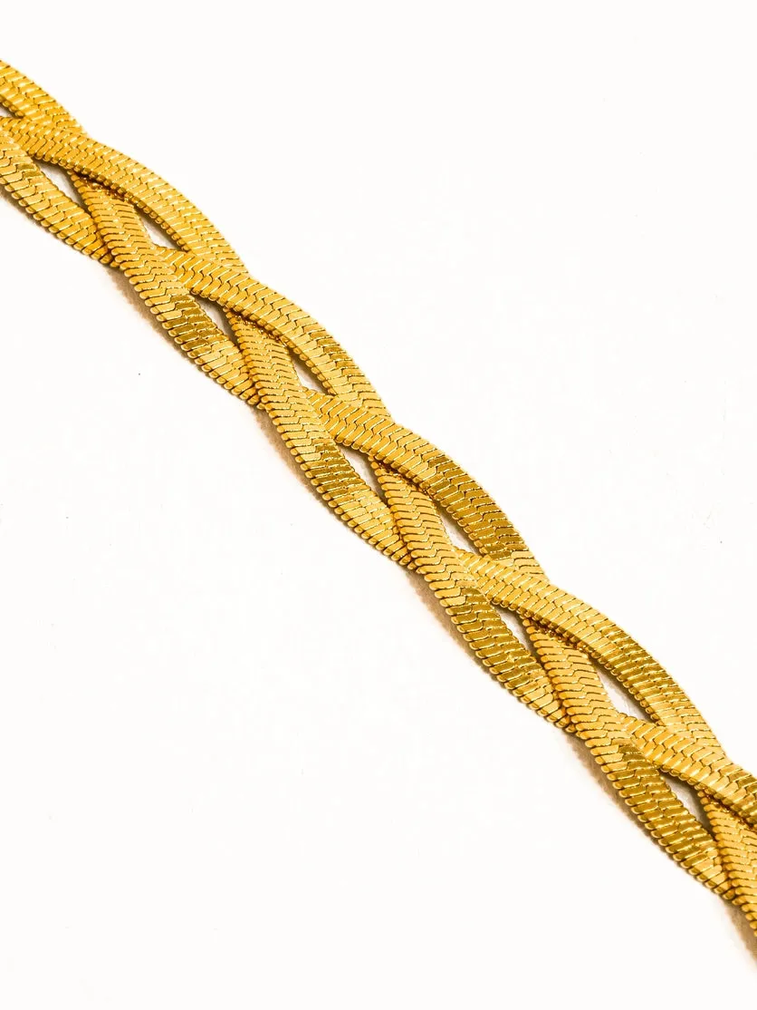Yvet 18K Braided Snake Chain Bracelet