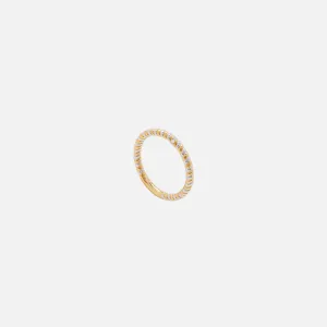 Yvonne Leon Alliance Mini Twist Ring - Gold /  White