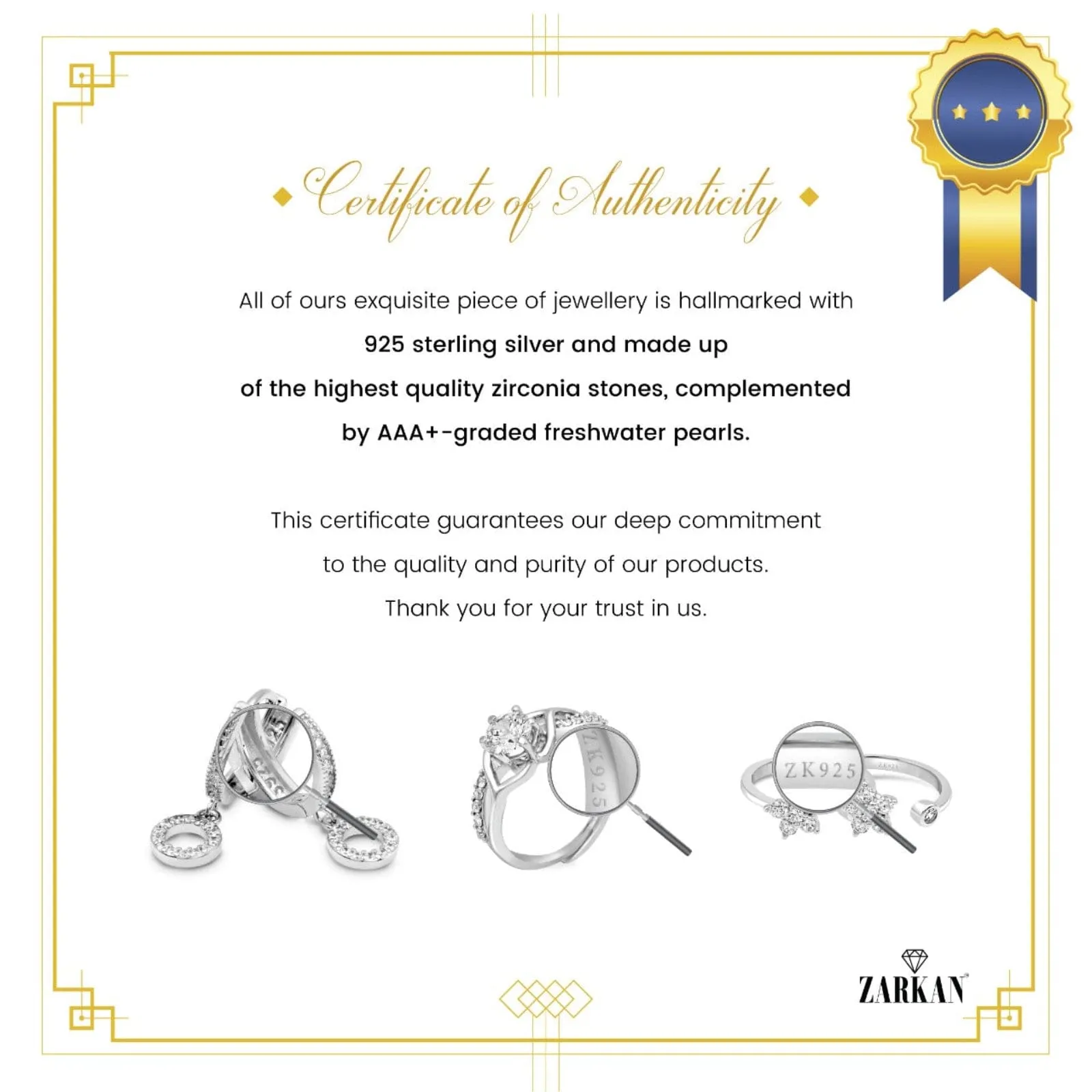 Zarkan Red Heart Shining Minimal Silver Rings
